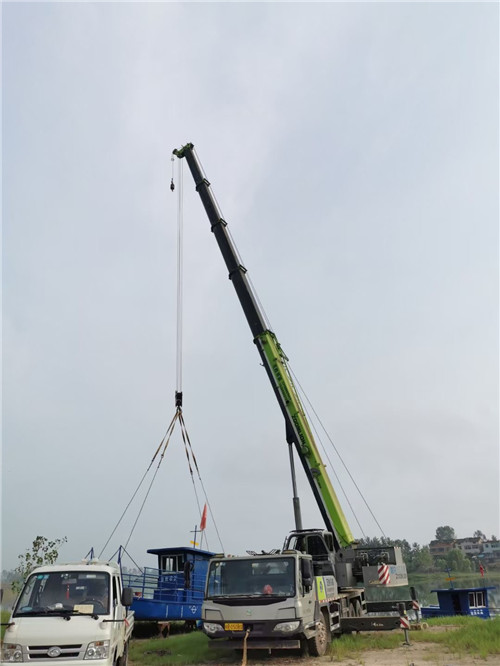 灵寿县桥梁建设吊装案例